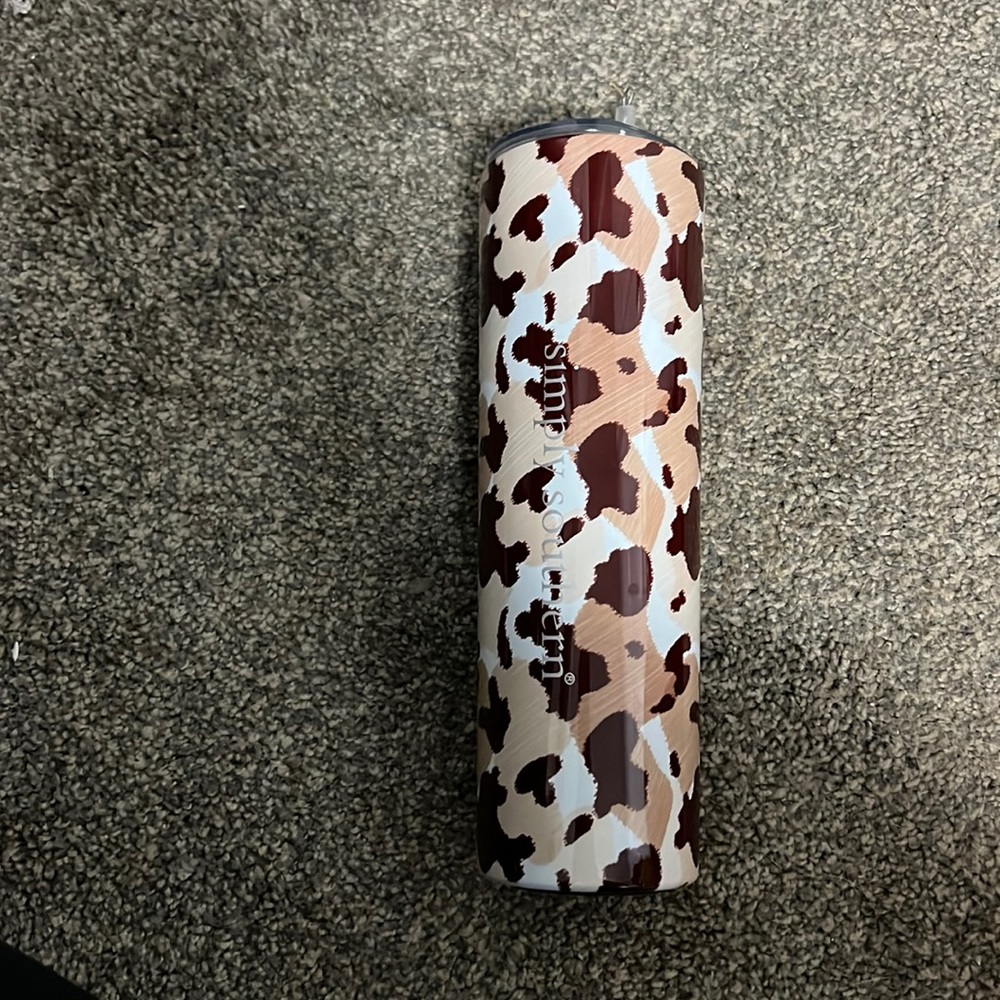 Simply Southern Water Bottle Cow Print.